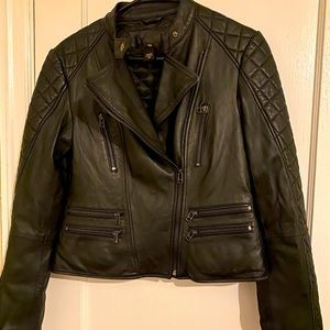 Victoria Secret 2014 London Fashion Show Leather Bomber jacket NWT $850
